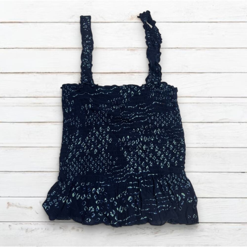 Patrons of Peace Women's Dark Blue Smocked Tank Size XS